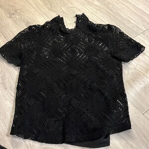 Zara Lace Top with slip. Size S